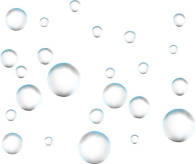 Realistic colored water bubble.