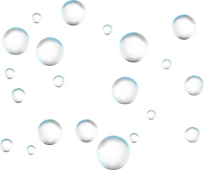Realistic colored water bubble.