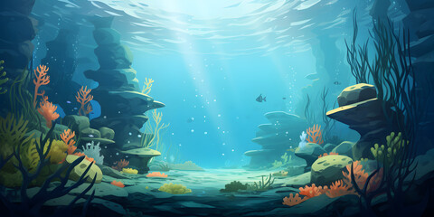 The under water scenery  background