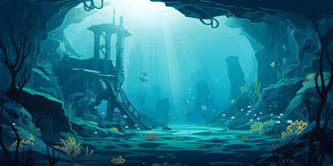The under water scenery  background