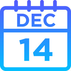 Fototapeta premium 12- December - 14 Line Gradient Icon pictogram symbol visual illustration 