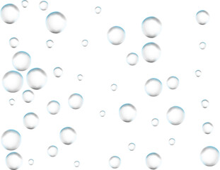 Realistic colored water bubble.