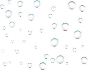 Realistic colored water bubble.