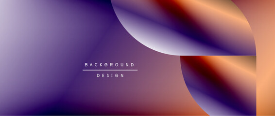Circles and round shapes with gradients. Minimal abstract background, round geometric shapes, clean and structured design