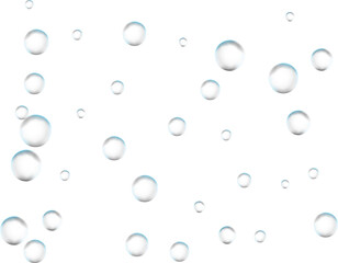 Realistic colored water bubble.