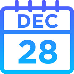 12- December - 28 Line Gradient Icon pictogram symbol visual illustration   
