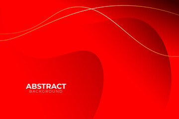 red abstract waves background vector