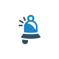 Bell, notification icon vector illustration