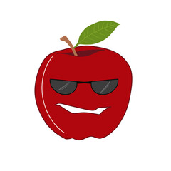 red apple cartoon character