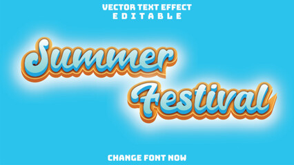 Vector Text Effect Summer Holiday