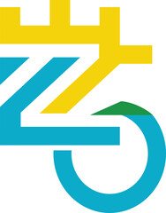 z logo design forms a fortress