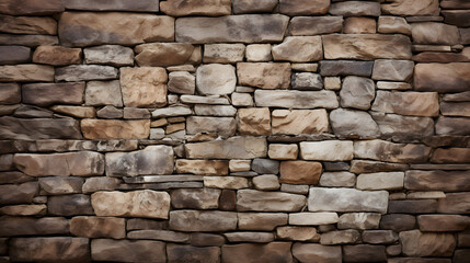 Obraz premium Close-Up of a Natural Rough Stone Brick Wall, Stone Wall Textures, Stone Wall Backgrounds, Stone Wall Patterns