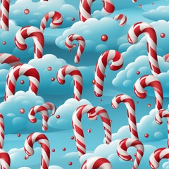 A colorful seamless holiday pattern for Christmas gift decorating
