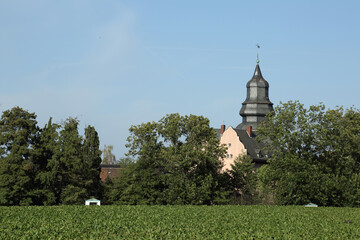 rural landscape and convent in Germany - 661514288