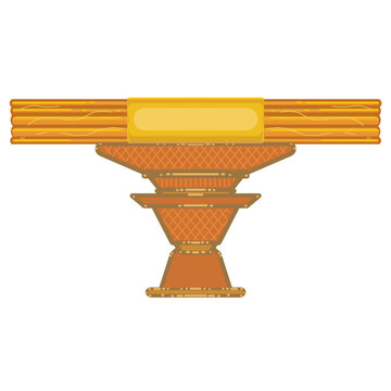 Equipment includes  trays and monk robes for A Buddhist ritual called "Kathin" in Thai