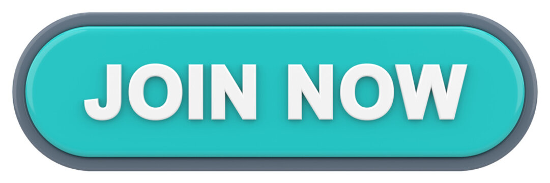 Join now button. 3D illustration.