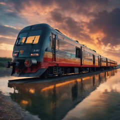 Fototapeta premium train on the railway