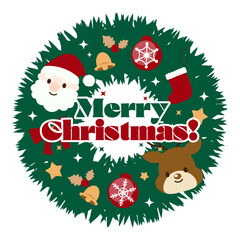 クリスマスリースのイラスト