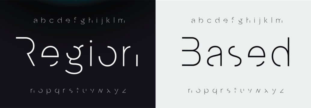 Abstract minimal modern alphabet fonts. Typography technology electronic digital music future creative font. vector illustration eps 10