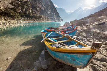 Foto op Plexiglas Boat on lake Paron © Galyna Andrushko