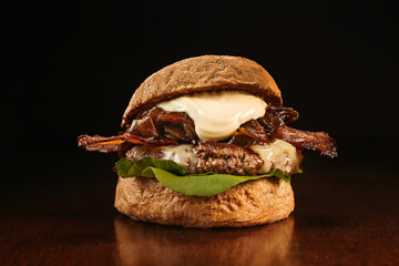 photo of burger for restaurants and hamburgers