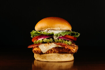 photo of burger for restaurants and hamburgers