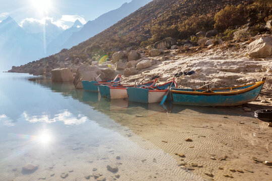 Boat on lake Paron