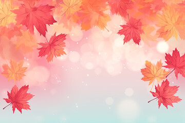 Autumn Background With Falling Leaves