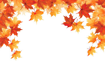 Naklejka na ściany i meble Autumn Background With Falling Leaves