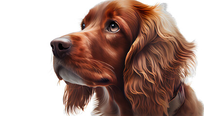 Lonely dog ​​on transparent background PNG