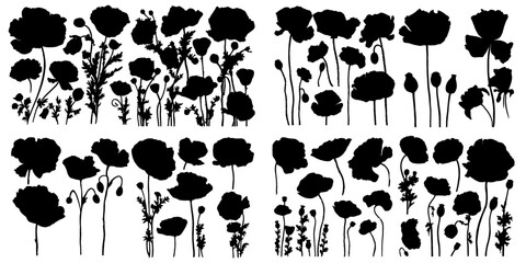 poppy silhouettes