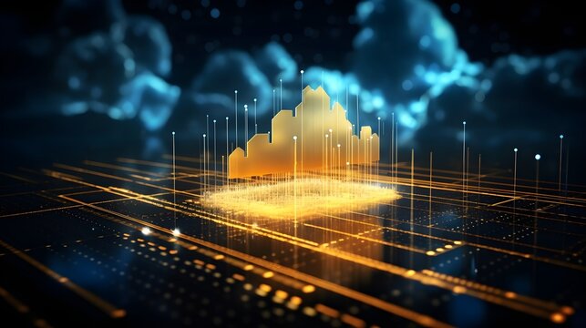 Illustration, cloud server, technology, cloud computing, server architecture, virtualization, data storage, network infrastructure, scalability, cybersecurity