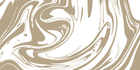 Fototapeta premium Abstract fluid art background brown colors. Liquid marble. Acrylic painting on canvas with white shiny. Alcohol ink backdrop with pearl wavy pattern.
