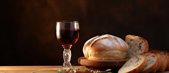 Eucharistic elements or sacramental cup and bread