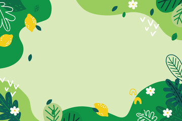 World environment day banner with leaf plant on green background vector design