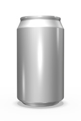 3d silberne Aluminium Dose, Getränkedose mit Cola, Bier oder Wasser auf leeren Hintergrund, Isoliert - 661524214