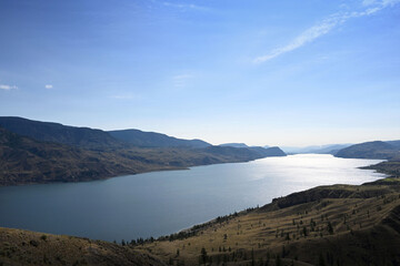 Landscape of Canada with lake and Mountains. British Columbia landscape