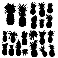 Pineapple silhouettes