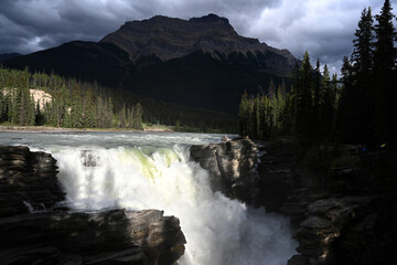 Athabasca Falls is a waterfall in Jasper National Park, Alberta, Canada.