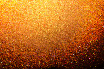 Black dark orange red brown shiny glitter abstract background with space. Twinkling glow stars...