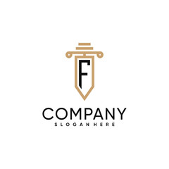 Justice law firm logo design with creative unique concept
