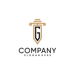 Justice law firm logo design with creative unique concept