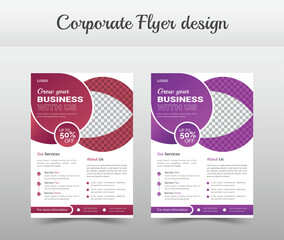 Creative business corporate a4 size flyer design template with modern presentation.