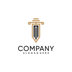Justice law firm logo design with creative unique concept