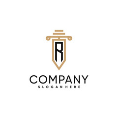 Justice law firm logo design with creative unique concept