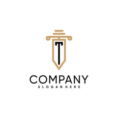 Justice law firm logo design with creative unique concept
