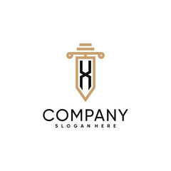 Justice law firm logo design with creative unique concept
