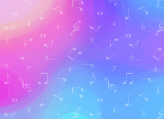 Music notes vector background pattern. Abstract background.