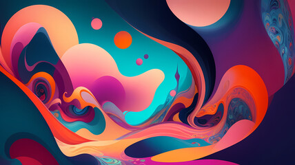 Vivid Abstract Backgrounds: Creative Design Elements, Generative AI