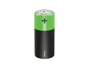Battery icon 3d rendering illustration